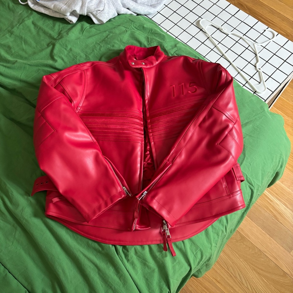 NEW House of Sunny Racer Red Moto Jacket